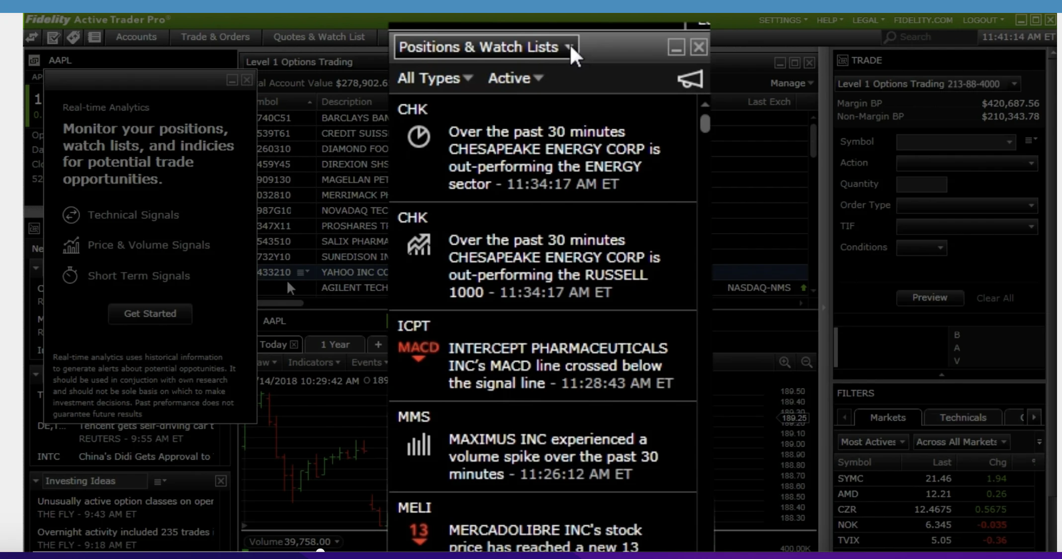 screenshot of Active Trader Pro